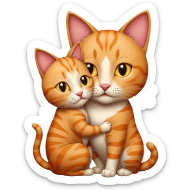 one cat kiss u're mom sticker