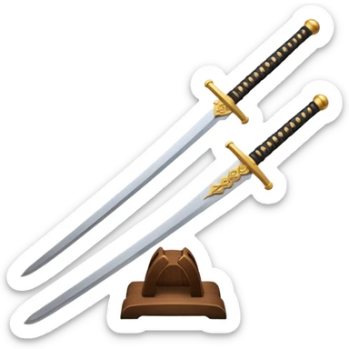 samurai training wooden sword sticker