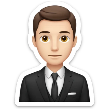 skinny man face looking rich sticker