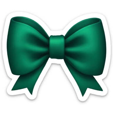 Dark green bow sticker