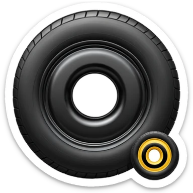Logo from the word TireShop.ua, where the letter O should be replaced with a tire.  sticker