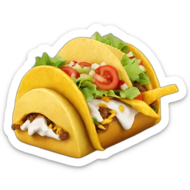 Donald trump eating a taco sticker