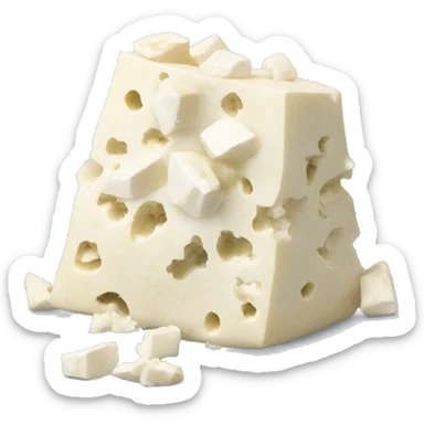 crumbled feta cheese sticker