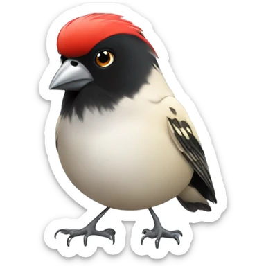 A finch with the head of Elvis  sticker