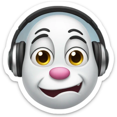 OGGY character with headphones  sticker