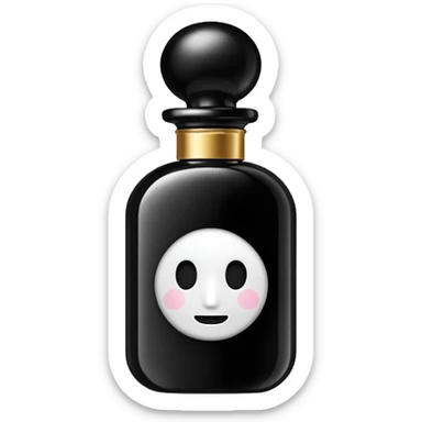elegant black bottle of perfume (no face) sticker