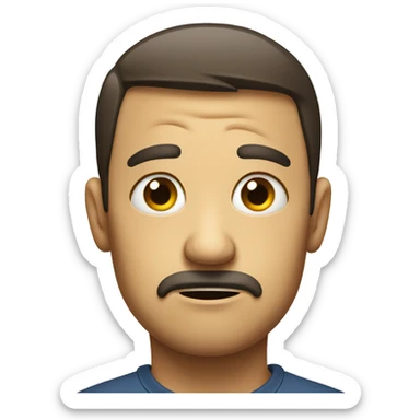 Puzzled face sticker