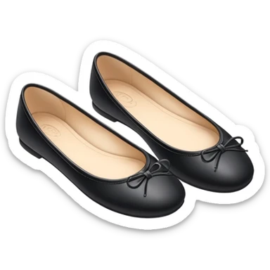 Black ballet flats  sticker