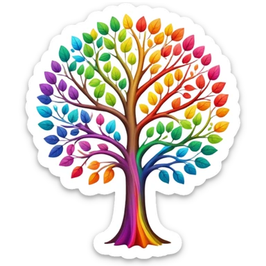 Rainbow Tree sticker