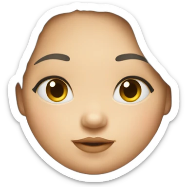 Chubby cheeks girl sticker