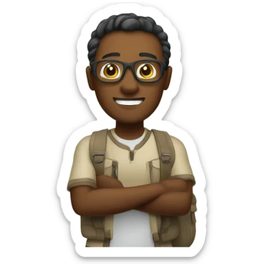 Welcoming tourist to his place to stay sticker