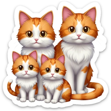 A family of cats sticker