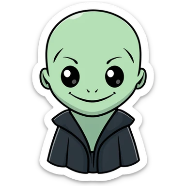 smiling Voldemort sticker