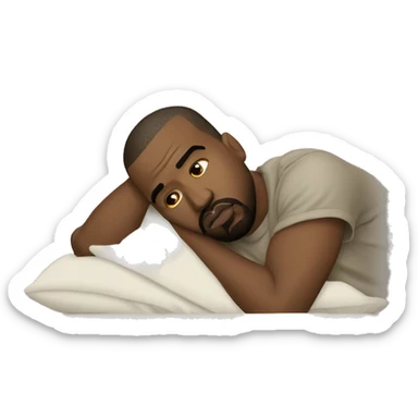 kanye west qui dort sticker