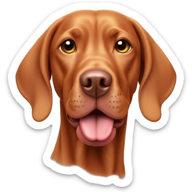 magyar vizsla dog face with tongue out sticker