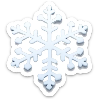Snow flake heart sticker