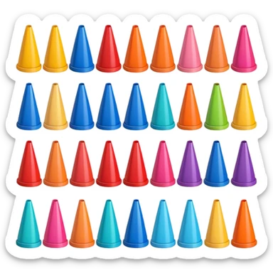 colorful Cone markers
 sticker