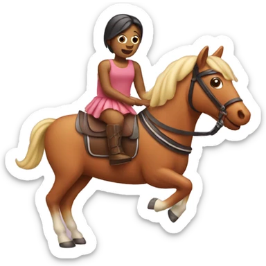 Hot dog riding a horse in a tutu sticker