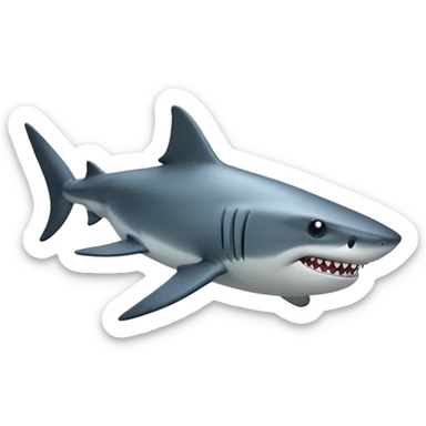 shark with tophat" sticker
