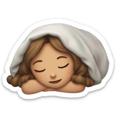 Sleeping girl sticker