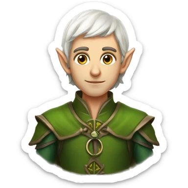 male elf fantasy sticker