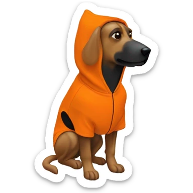 orange neoprene k9 hood sticker