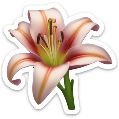 Lily flower sticker