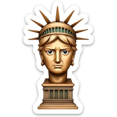 Statue of liberty with Donald Trump face sticker