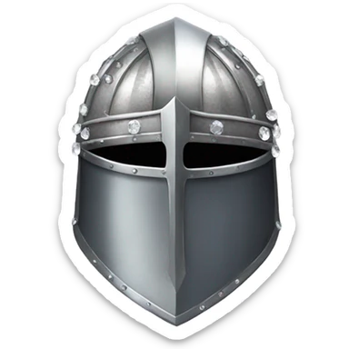 knight helmet with crystals sticker