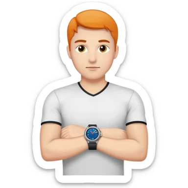 man with sport Watch sticker