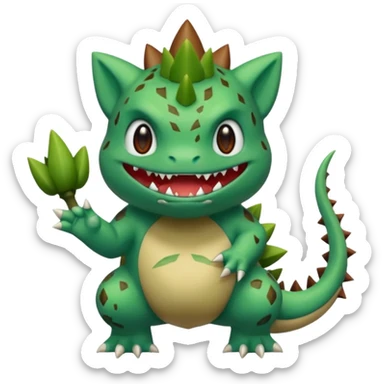 Larvitar-Pupitar-Bulbasaur-Axew-fusion sticker