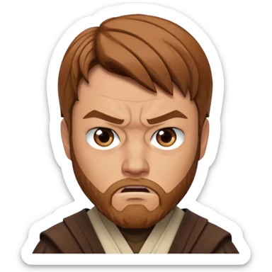 Obi wan Kenovi Enojado sticker