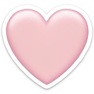 light pink heart  sticker