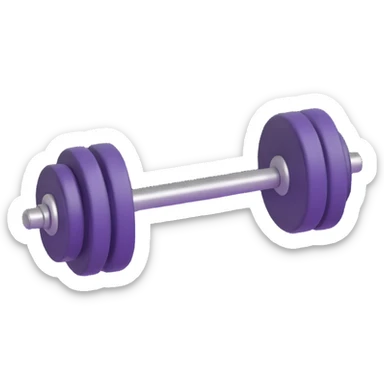 Dumbbell gym weight floating in the air, bright colors sticker