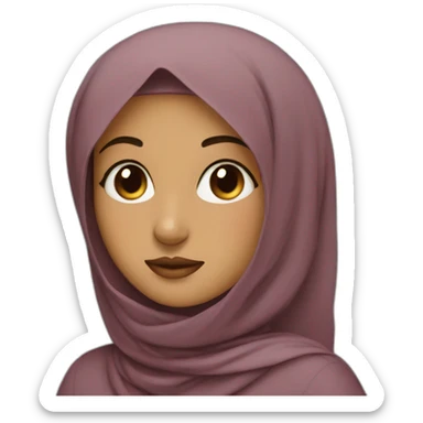 A hijabi girl wearing oversized things sticker