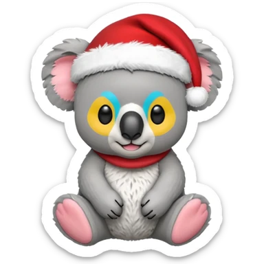 Koala with santa and tonies set sticker