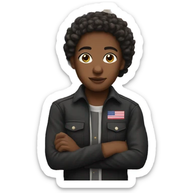 Black American heritage flag  sticker