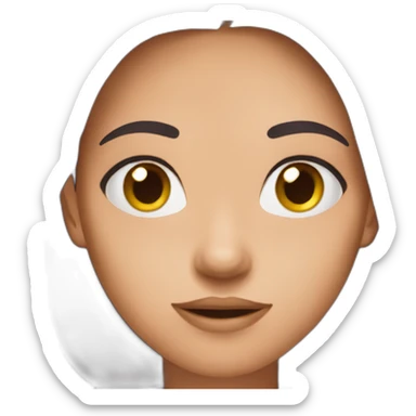 brunette with purple shirt hungry sticker