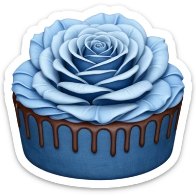 Denim cake rose sticker