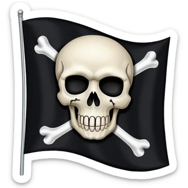 Russian Empire scull flag sticker