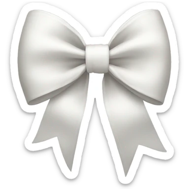 white bow sticker