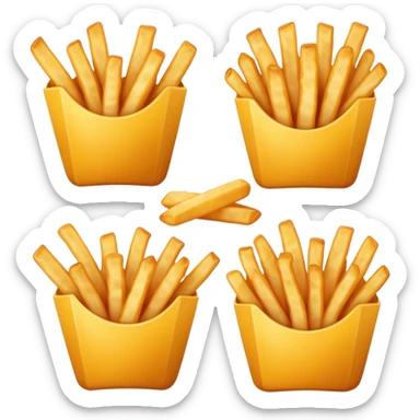 crinkle fries sticker