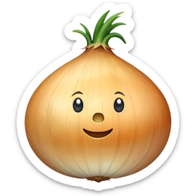 an onion  sticker