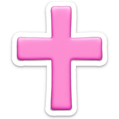 pink cross  sticker