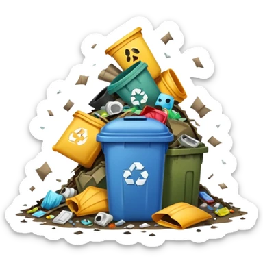 trash tiny sticker