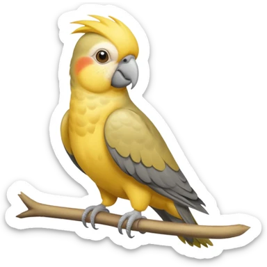 cockatiel parrot standing sticker
