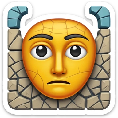 Curse in the middle of the mosaic sticker