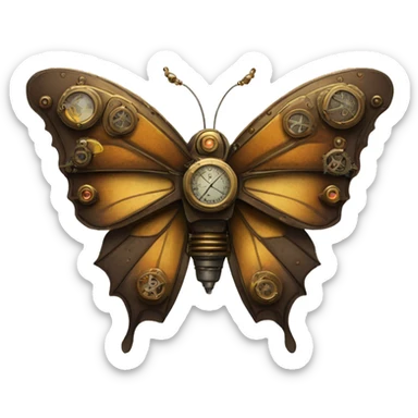 Steampunk Butterfly sticker
