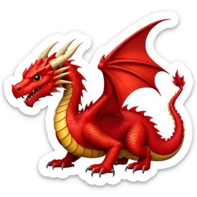 red Dragon Full Body sticker