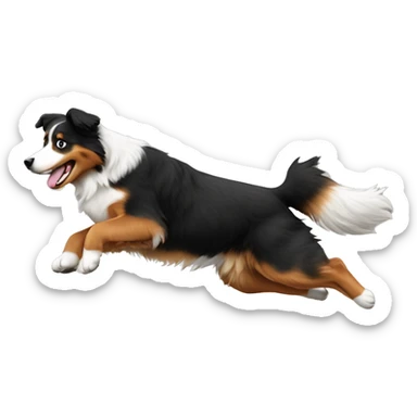 Jumping Australian shepherd over anvil sticker